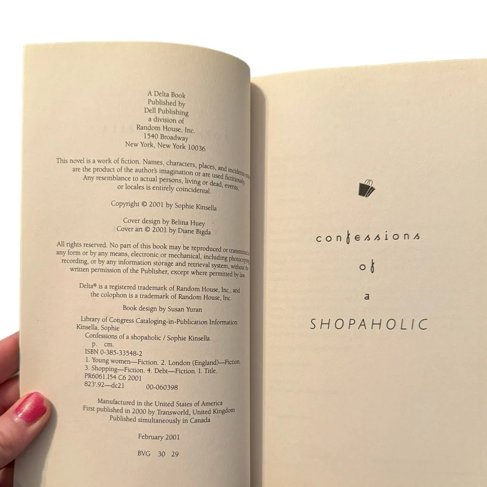 (Book) “Confessions Of A Shopaholic,” By Sophie Kinsella.